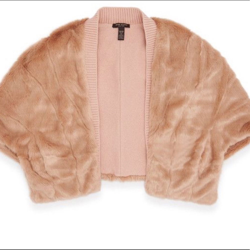 Henri Bendel Blake Faux Fur Pink shawl/wrap